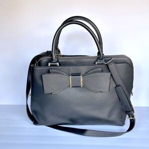 Elegant Betsey Johnson Black Bow work or school Handbag